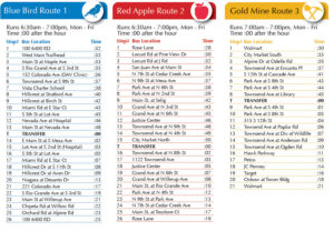 All Points Transit Public Bus Schedule