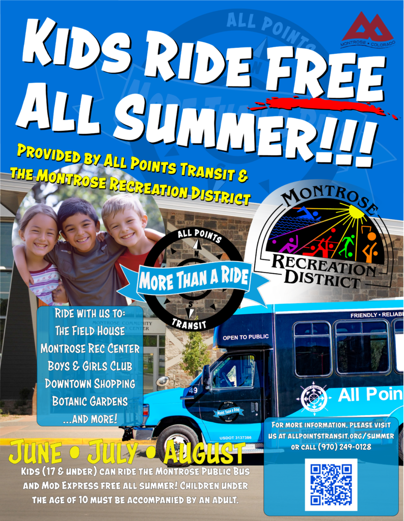 free public bus rides for kids during the summer in montrose